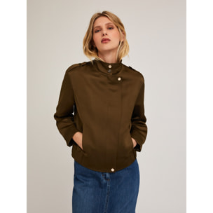 Motivi - Giacca bomber satin - Verde militare