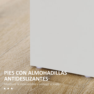 Mesa de Comedor para 4-6 Personas Mesa de Cocina Rectangular Estilo Moderno Carga 50 kg 120x69x75 cm Gris y Blanco