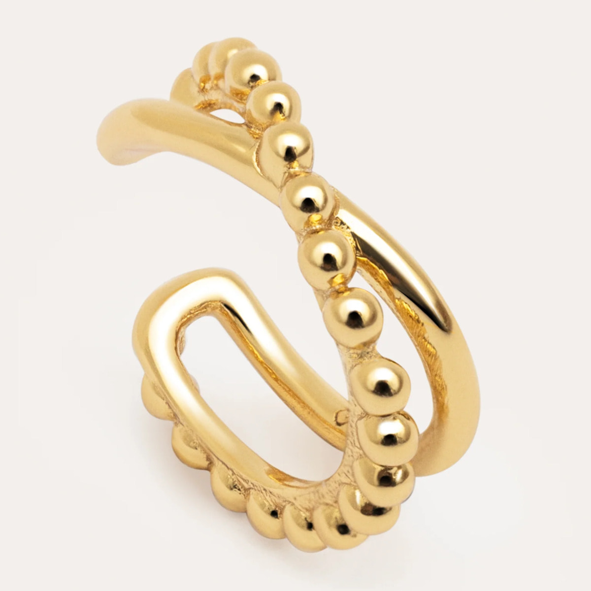 Pendiente Suelto Ear Cuff Nina Plata Baño Oro