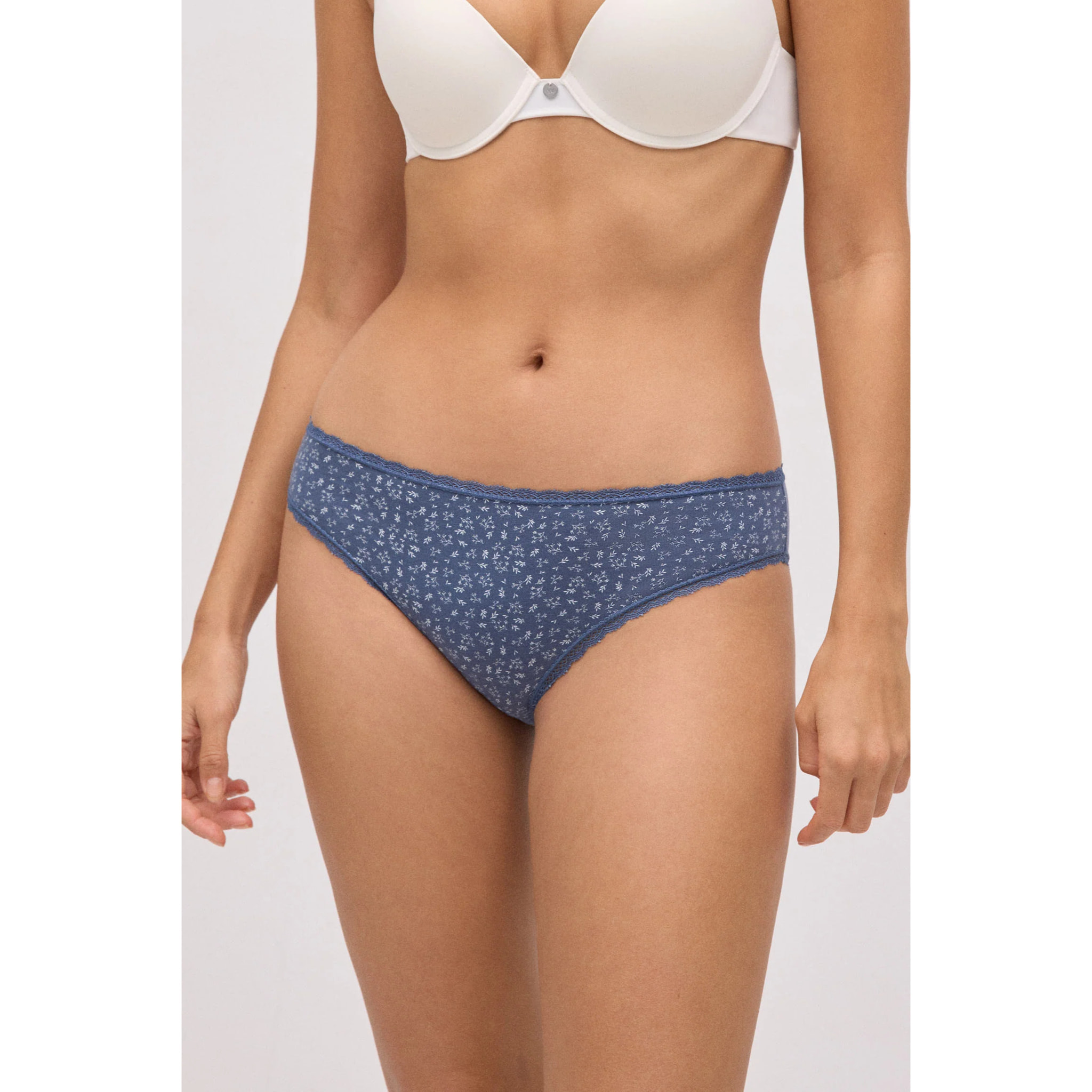 Confezione da 2 mutandine midi stampate nei toni del blu