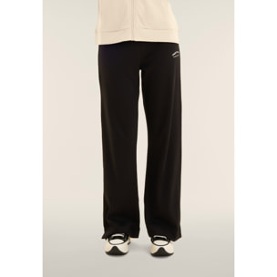 Tuta con zip e collo alto, pantaloni wide leg