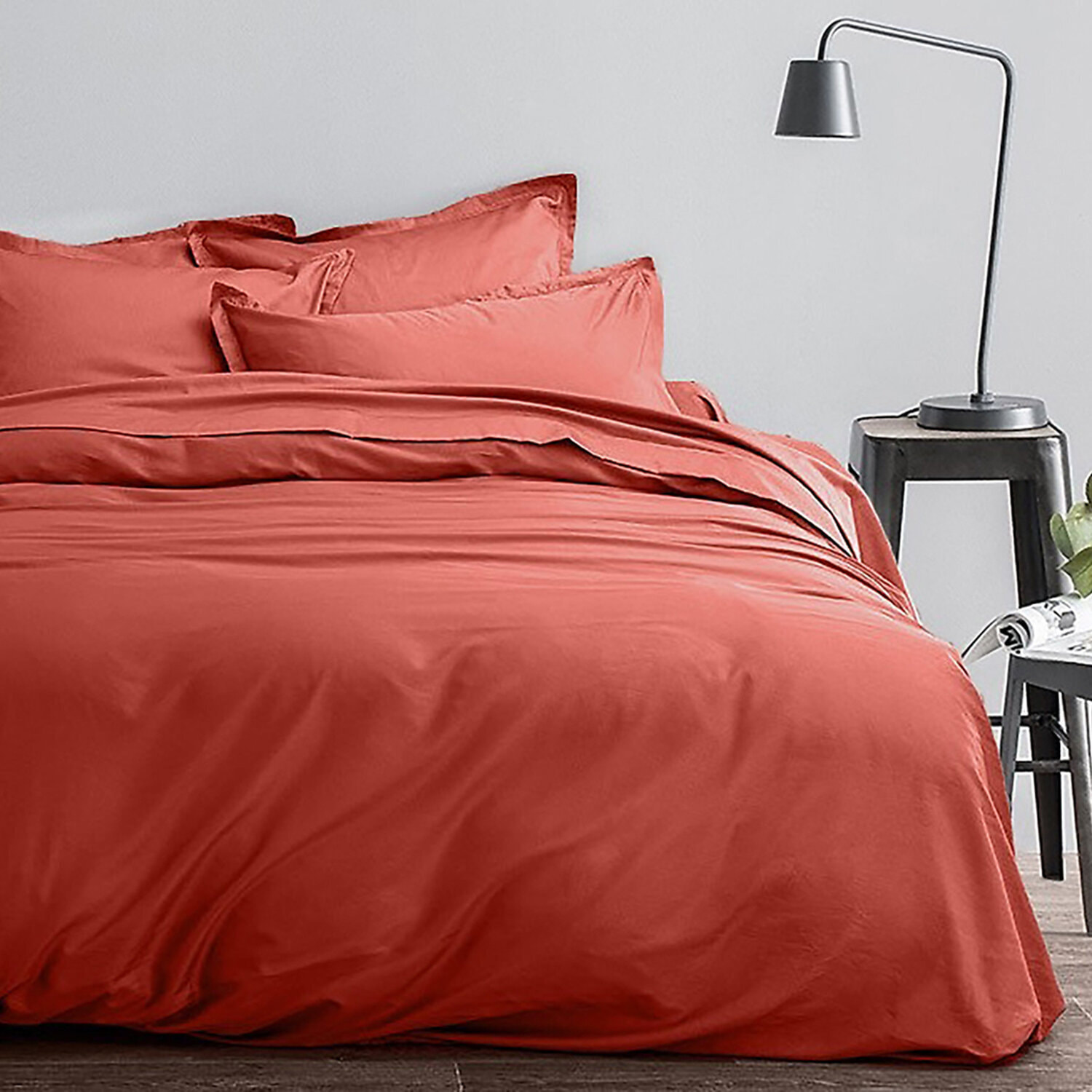 Drap housse - bonnet:30cm 100% satin coton 70fils sienne