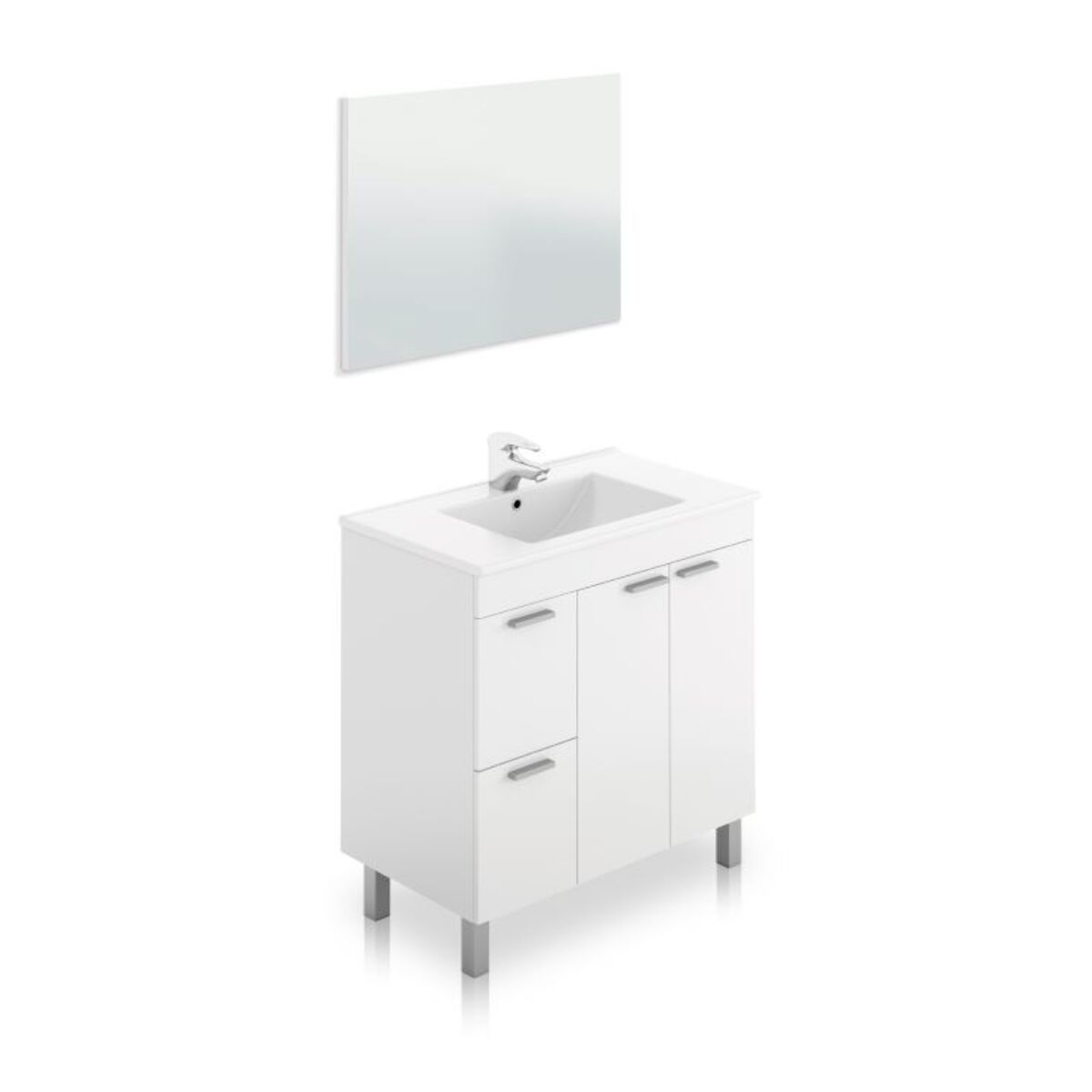 Mueble de baño con espejo Liz Blanco Brillo