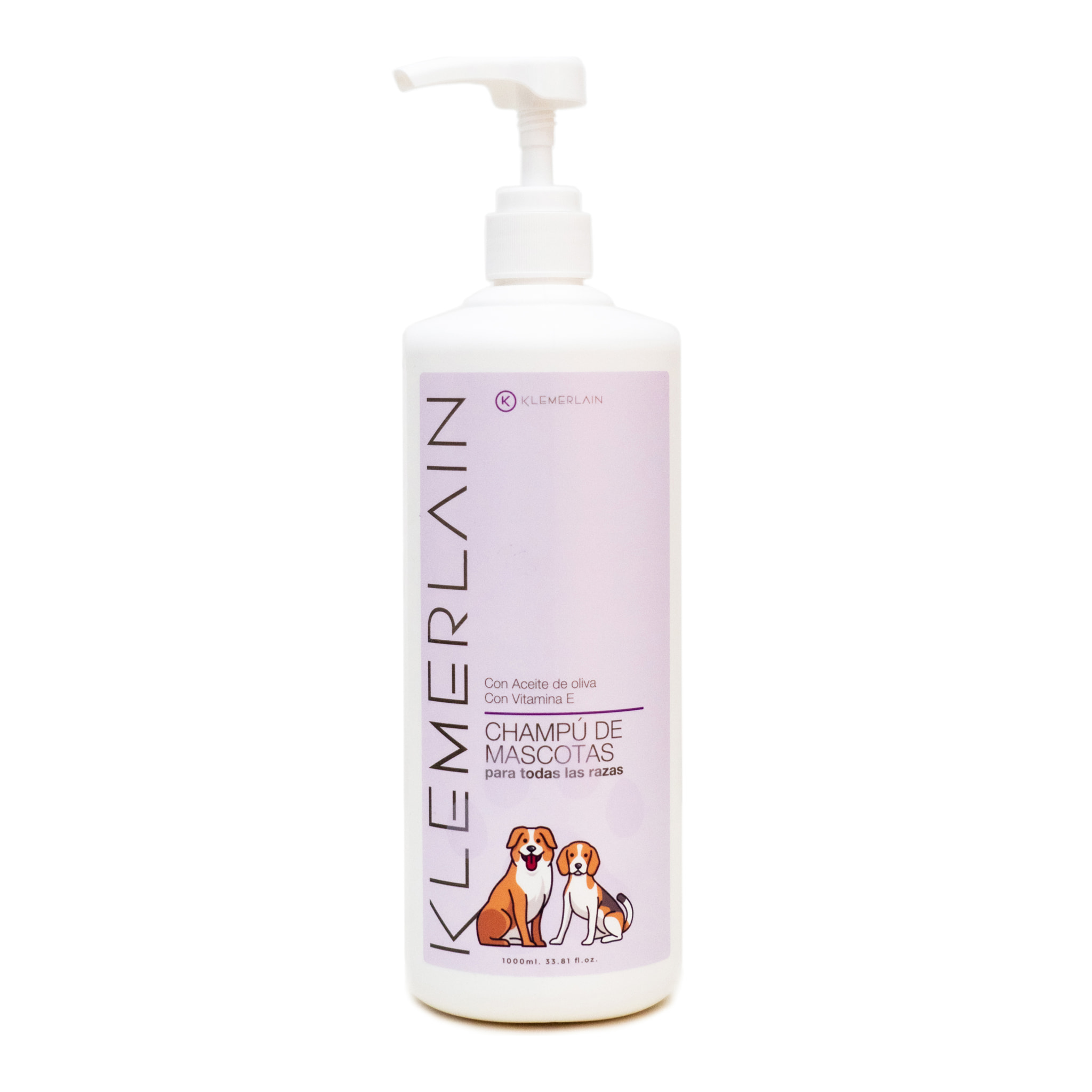 Klemerlain champú bifásico para mascotas. Todas las razas - 1000 ml