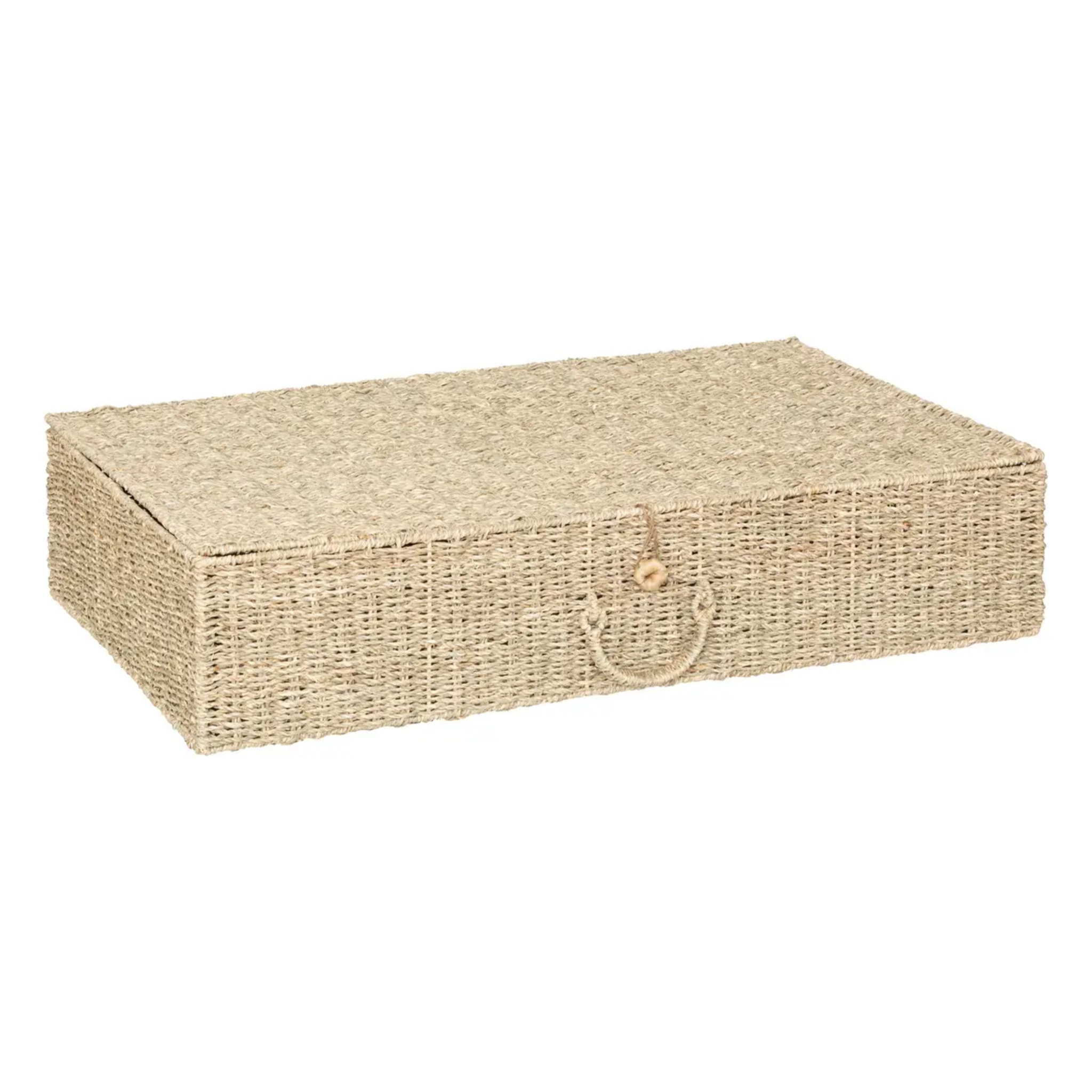 Set de 2 paniers "Cora" en paille & métal L60/80cm