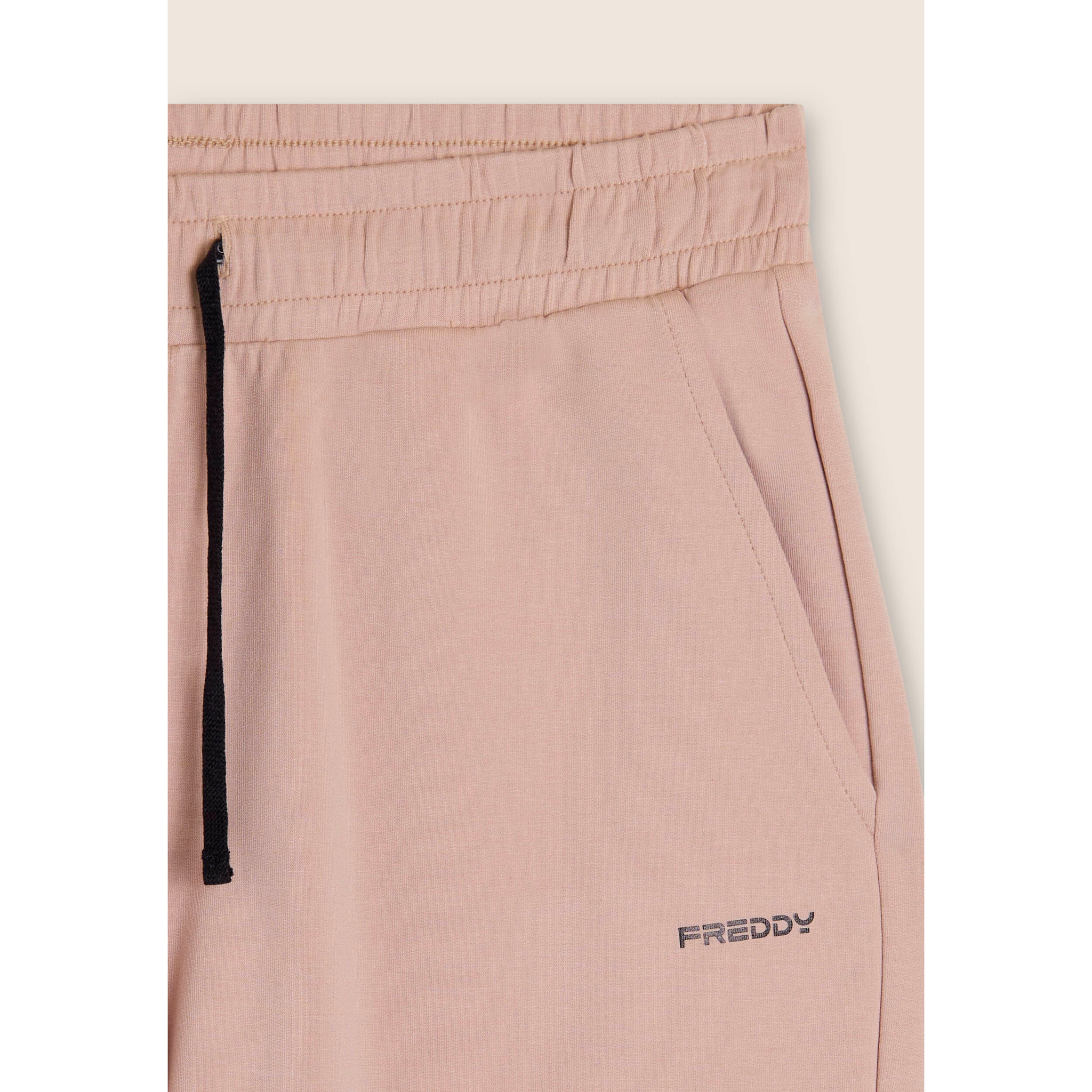 Pantaloni in French Terry modal con elastico sul fondo