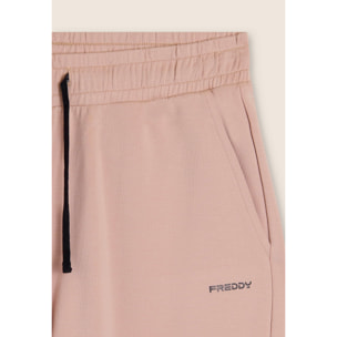 Pantaloni in French Terry modal con elastico sul fondo