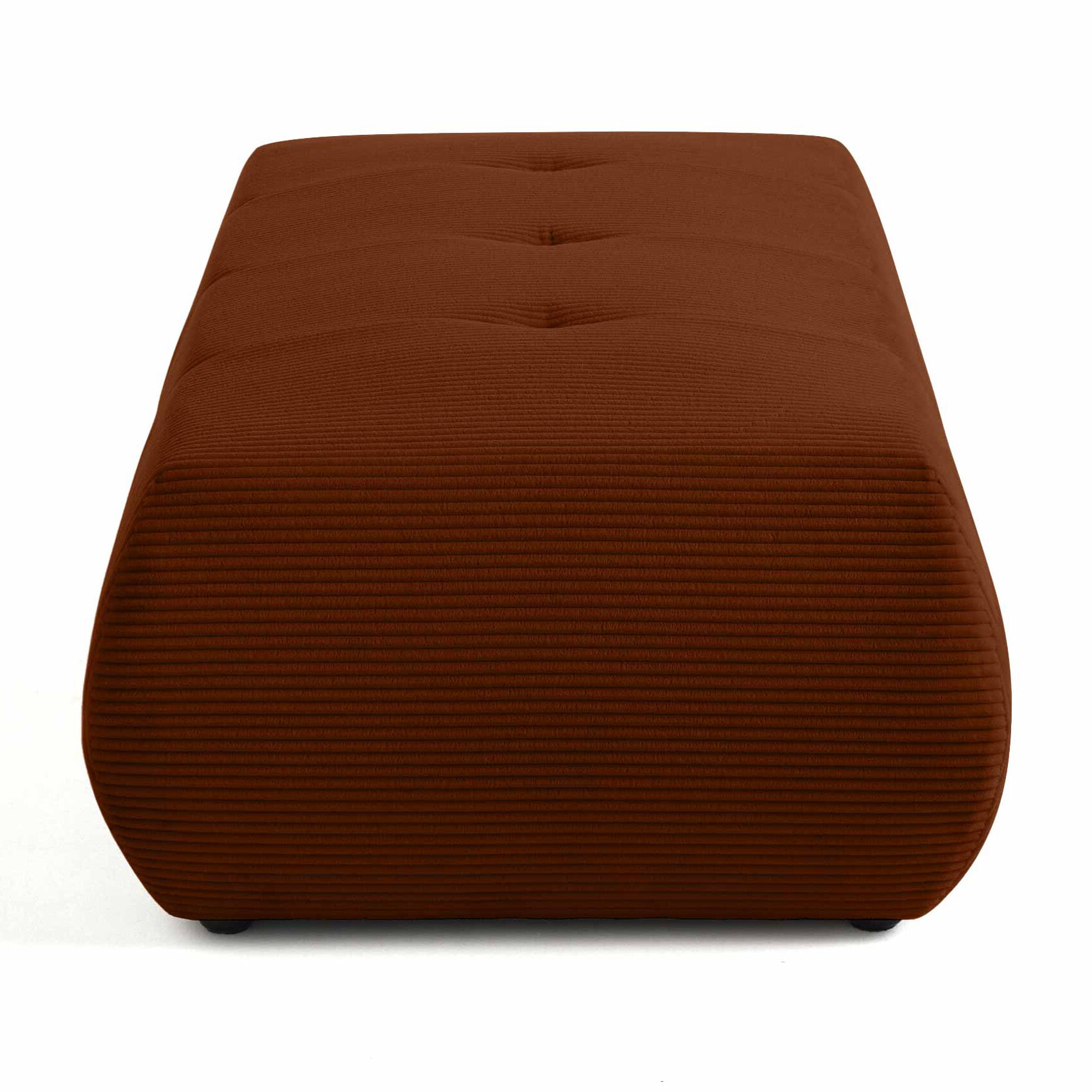Onyx - pouf d'appoint - en velours côtelé - Terracotta