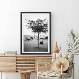 Poster photo paysage ""jaisalmer, rajasthan"" Affiche sous cadre noir