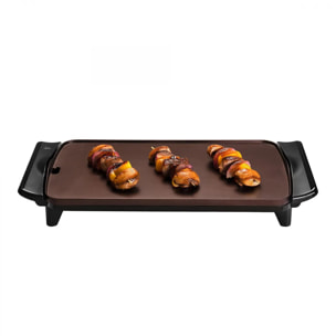 Plancha de cocina eléctrica JATA JEGR0550 de 46 x 28 cm. Resistencia patentada. Antiadherente. 2700 W