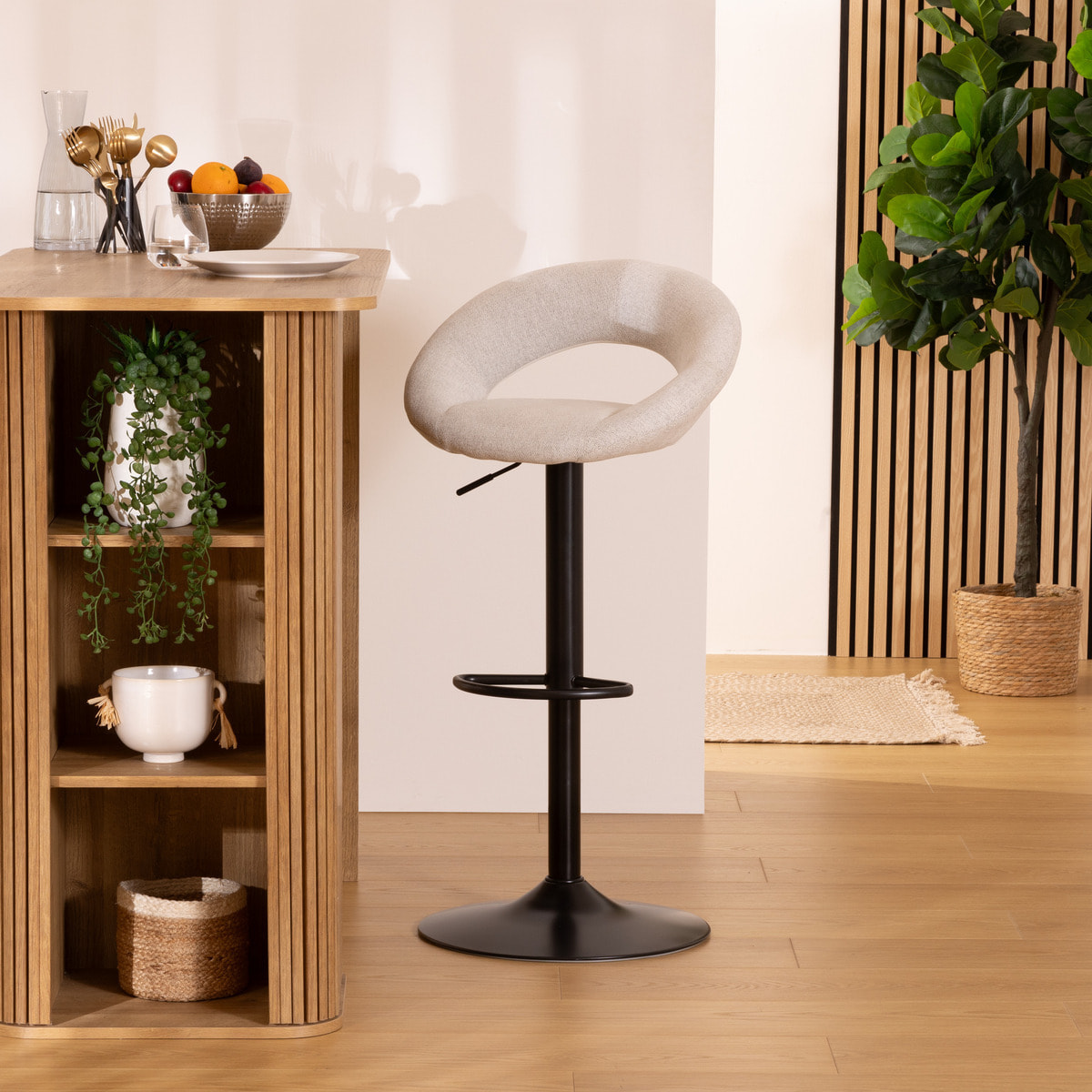 Lot de 2 tabourets de bar "Sasha" gris