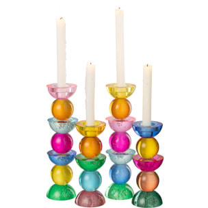J-Line bougeoir - verre - mix - large - 2 pièces