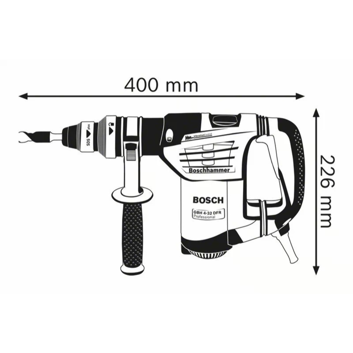 Perforateur SDS Plus GBH 4-32 - BOSCH - avec L-Boxx - 0611332104