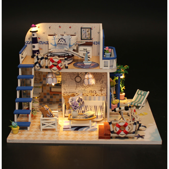 Costa Celeste. Modello 3D realistico con grande dettaglio e luci a LED.