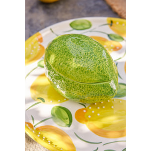 J-Line Assiette Citron - céramique - jaune/vert