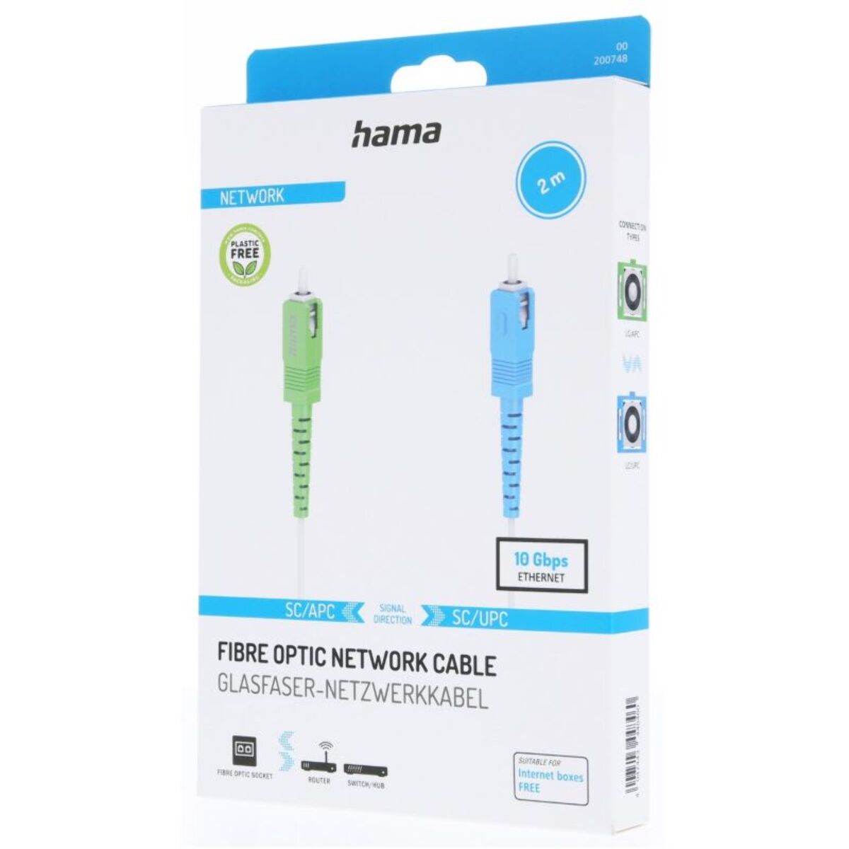 Câble fibre optique HAMA Cable fibre SC-APC / SC UPC 2M