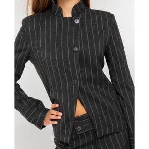 Chaqueta de traje con raya diplomática de mujer