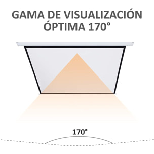 Pantalla del Proyector Eléctrica Portátil Universal 84" 4:3 con Control Remoto