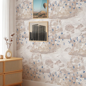 Carta da parati Nuvole al Tramonto con Rondini