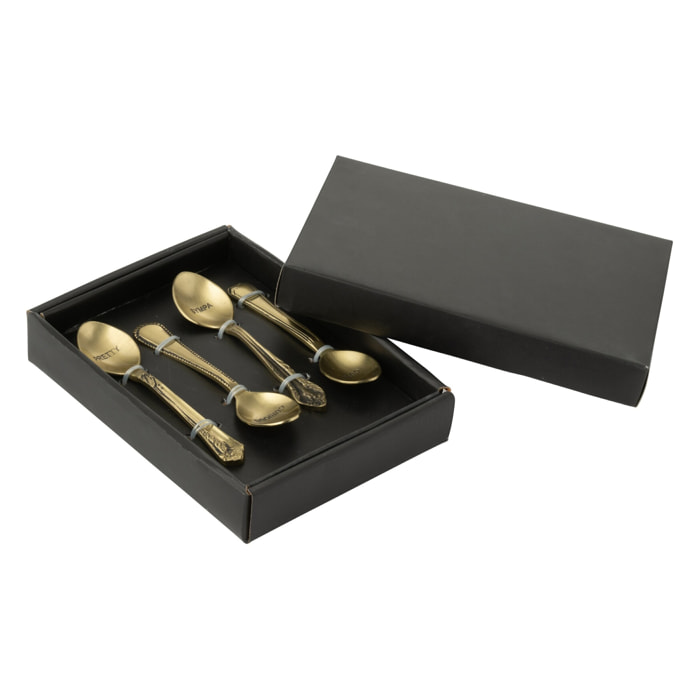 J-Line cuillère - laiton - or - boîte de 4