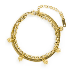 Pulsera Savi acabado oro amarillo 18k