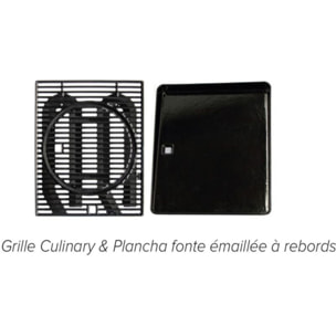 Barbecue gaz CAMPINGAZ Onyx 4S noir 4 brûleurs sur chariot, 72x46 cm