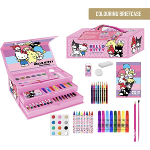 Set Papelería Coloreable Maletín Hello Kitty