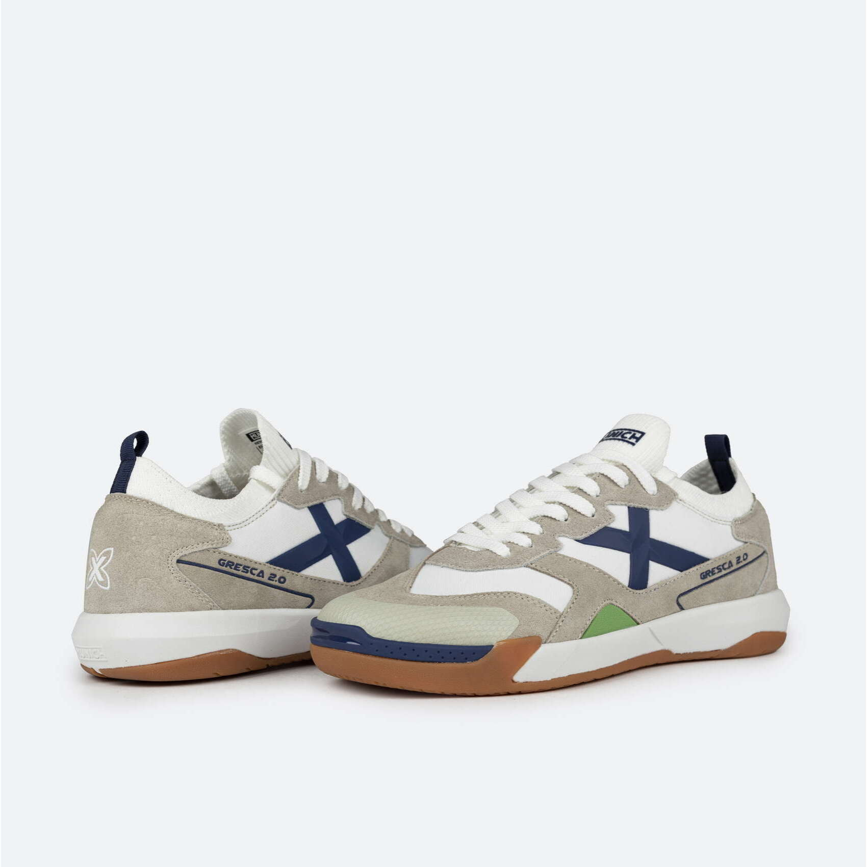 MUNICH GRESCA 2.0 Zapatillas fútbol sala Diseño Futurista Blanco y Gris