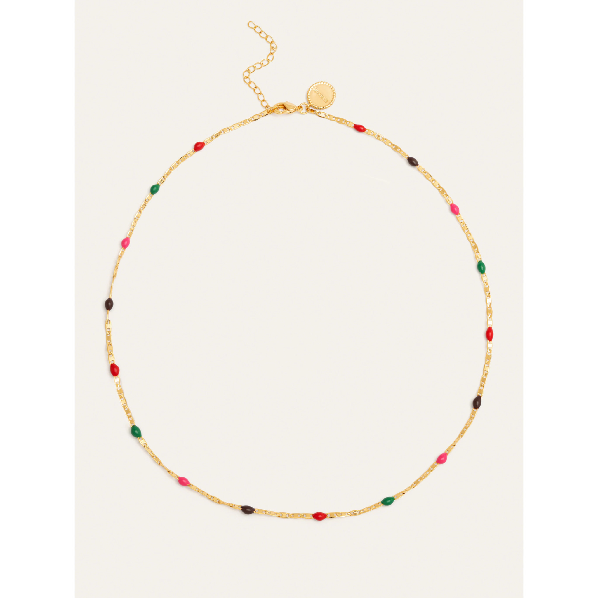 Collana Fine Enamel Miele Placcato Oro