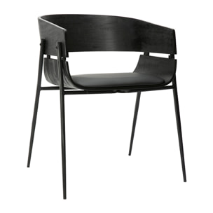 Chaises design noires (lot de 2) WESS