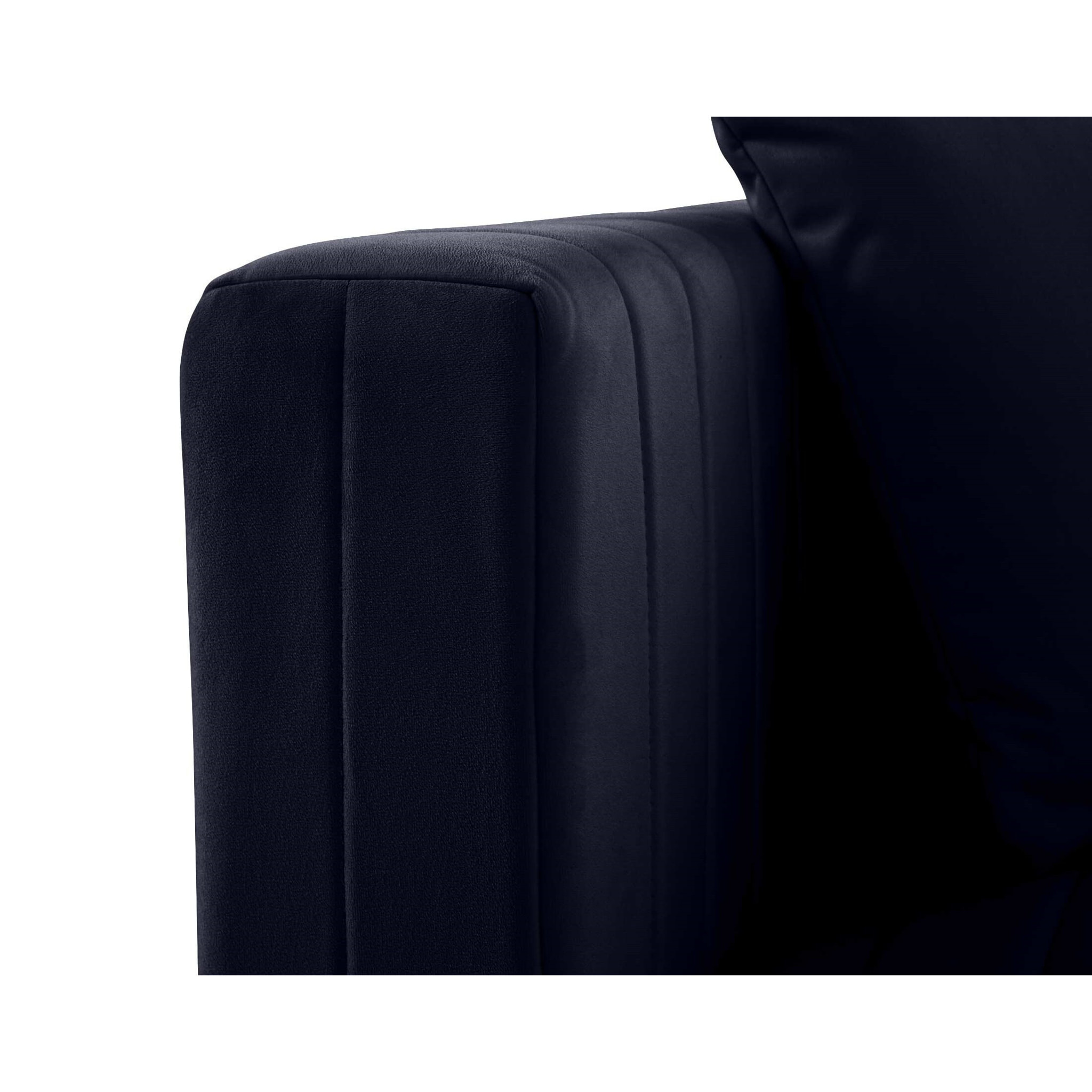 Nova - module d'assise gauche - en velours - Bleu marine