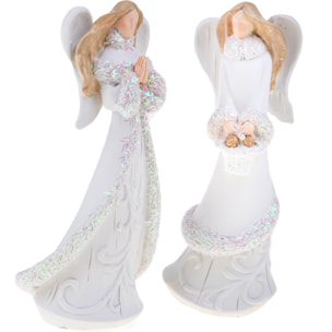Angeli Glitter - Pezzi 2 - 6,5xH16,5x6,5cm - Bianchi Dino SpA