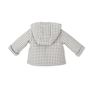 CHAQUETÓN CUADROS GRIS - Gris
