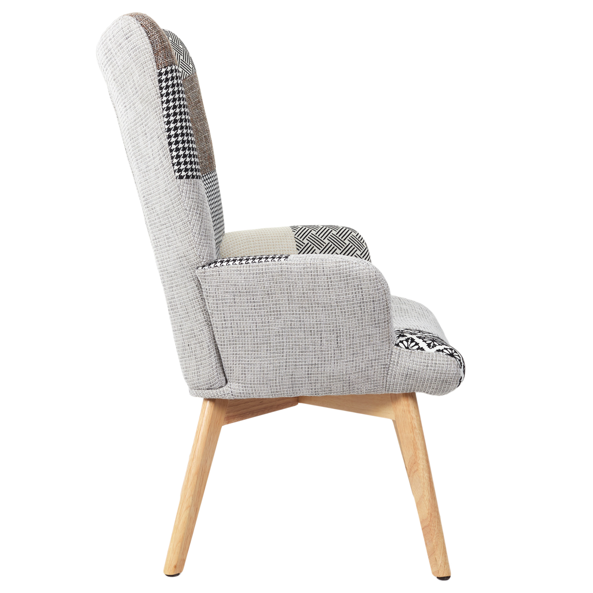 Fauteuil Helsinki Patchwork Gris