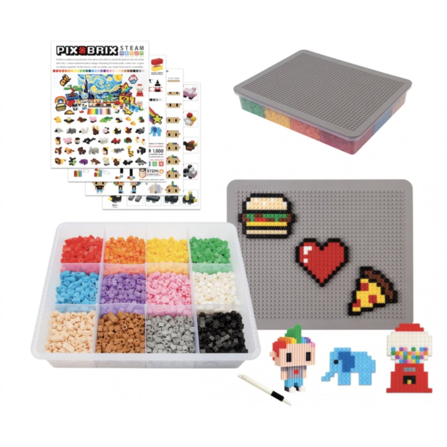 PIX BRIX PIXEL ART SET 3.000 PIEZASCOLORES SURTIDOS GAMA MEDIA