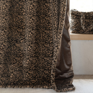 Rideau imitation fourrure léopard - Beige