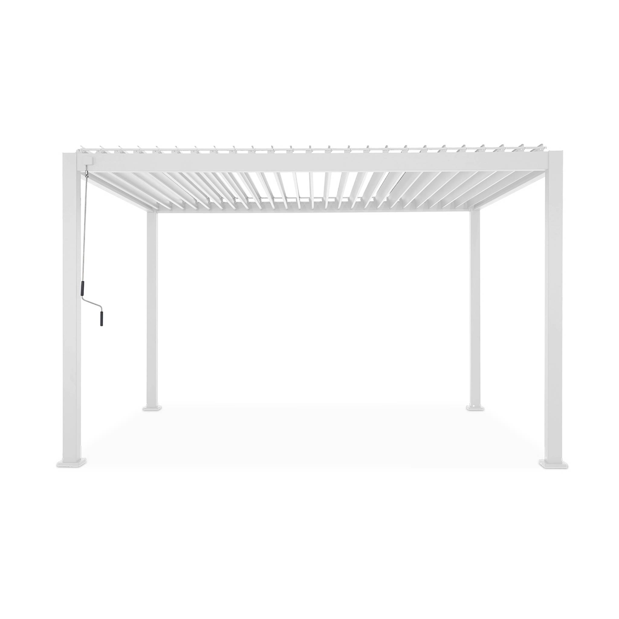 Pergola Bioclimatique blanc – Triomphe – 3x4m. aluminium. à lames orientables