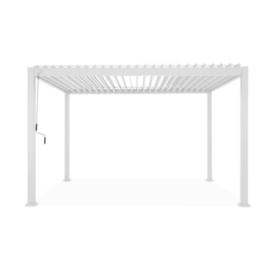 Pergola Bioclimatique blanc – Triomphe – 3x4m. aluminium. à lames orientables