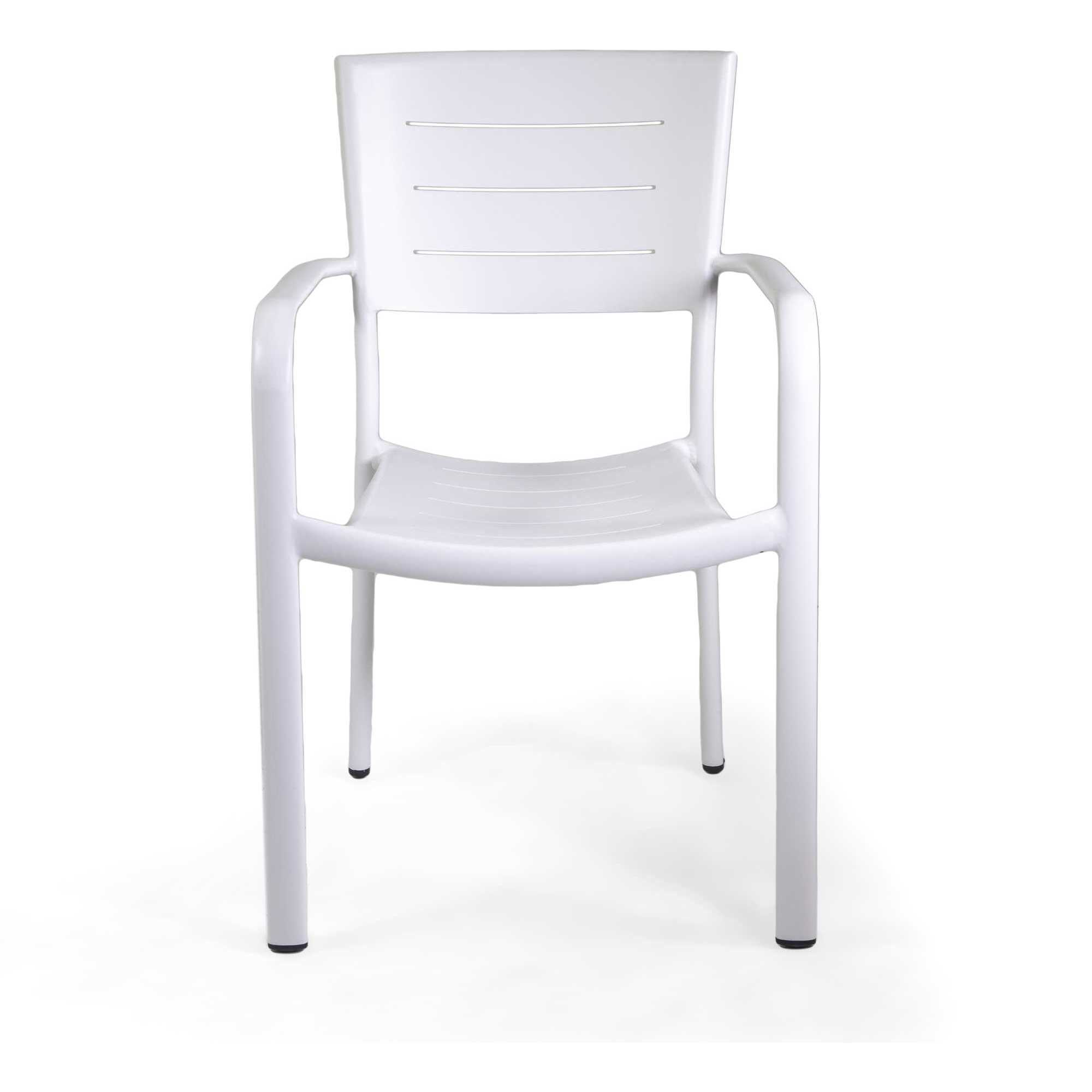Poltrona Vacchetti Delta in alluminio bianco cm55,5x59,5h85