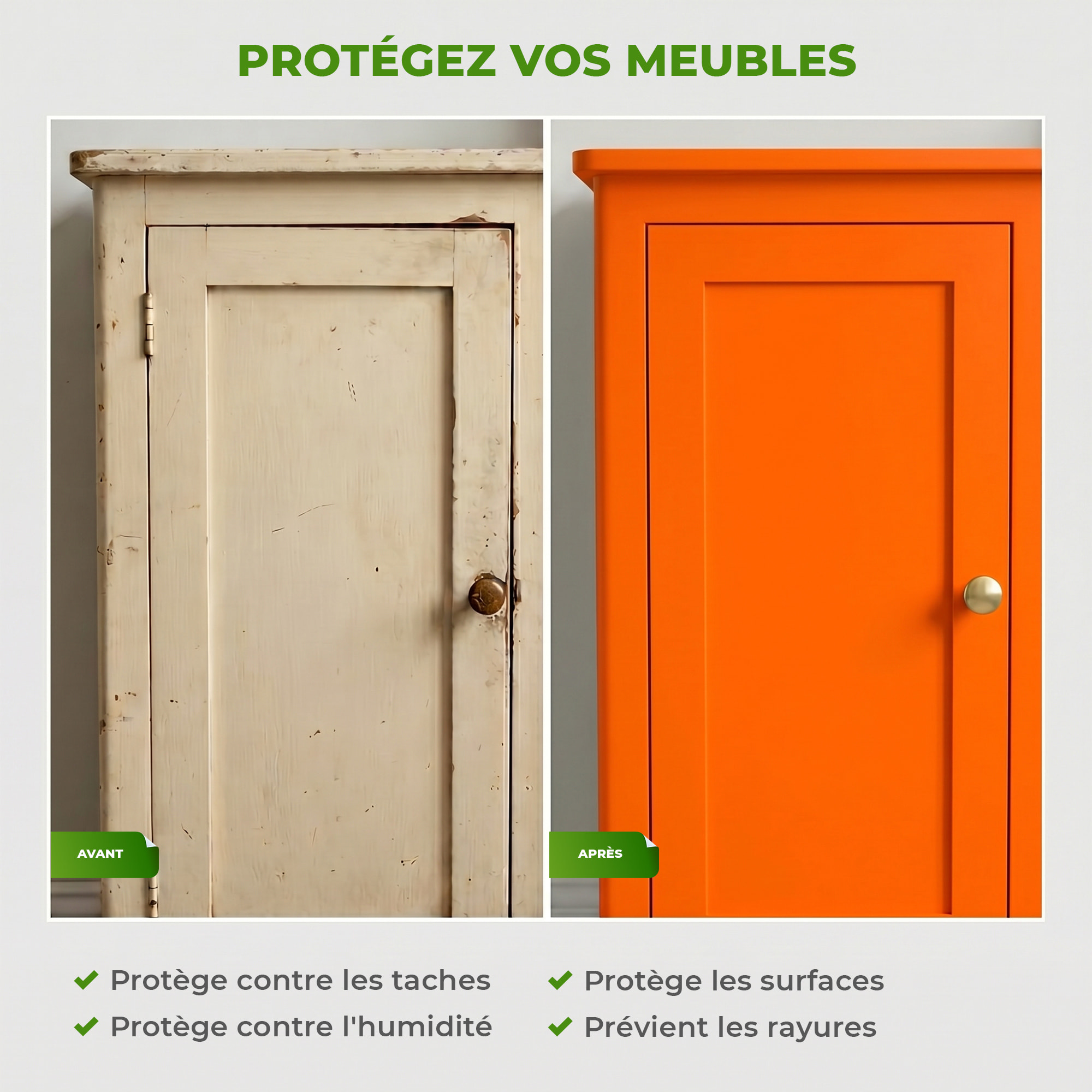 Rouleau adhésif décoratif Vinyle au Mètre - Orange - Sticker Lavable Imperméable Mur Cuisine Meubles