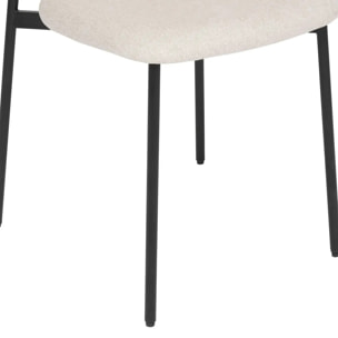 Lot de 2 Chaises de bureau "Jaisa" beige