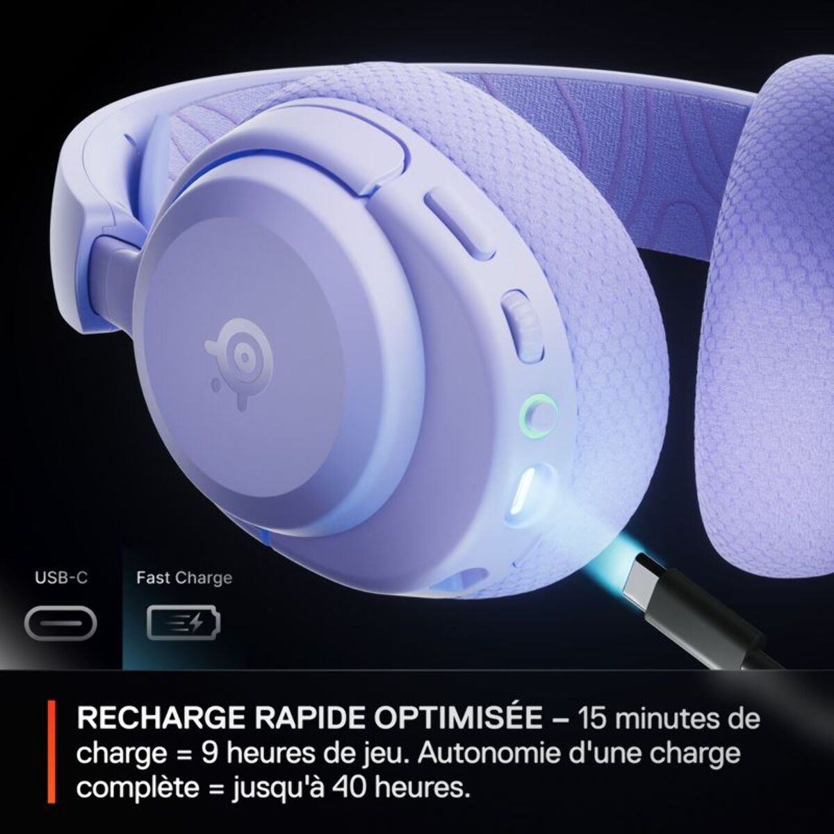 Casque gamer STEELSERIES Arctis Nova 3PW Lavande