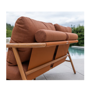 Salon de jardin en aluminium - 5 places - terracotta - ARIZONA