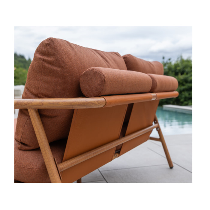 Salon de jardin en aluminium - 5 places - terracotta - ARIZONA