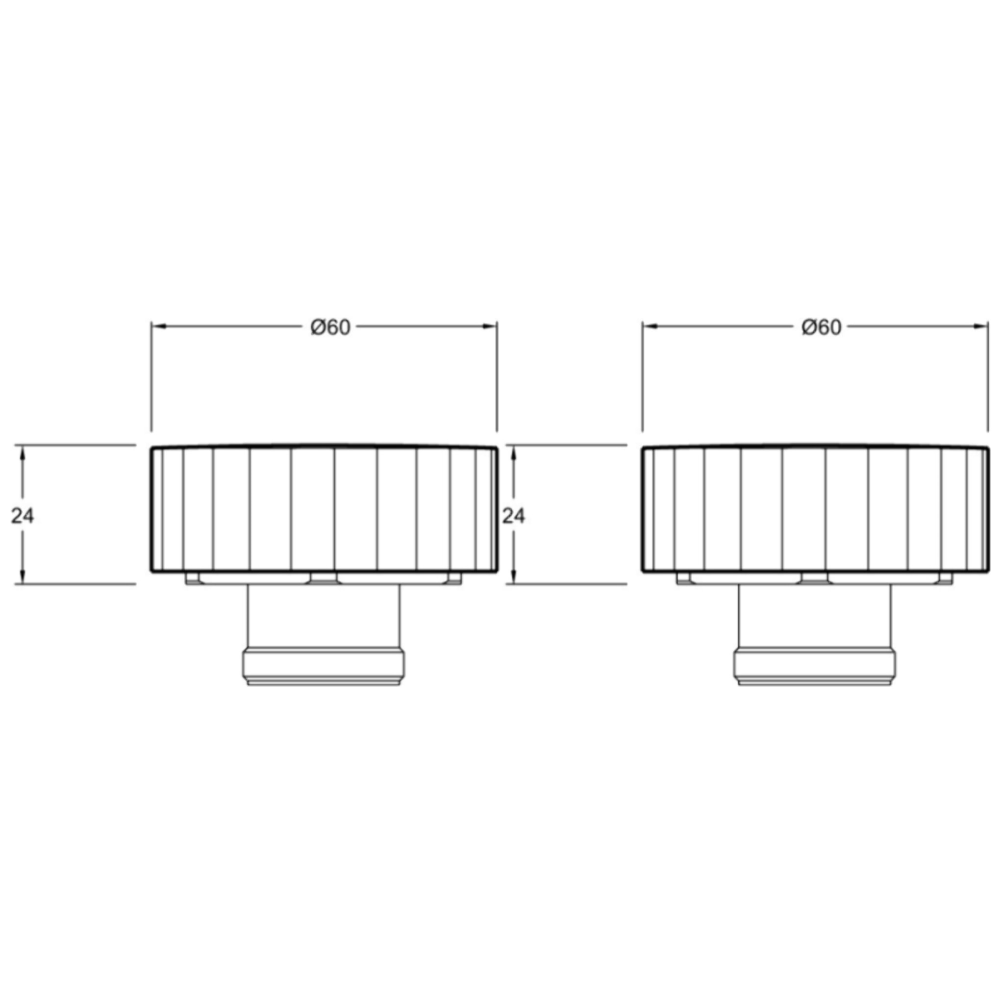 Deux poignées pour mélangeur lavabo Grands Boulevards noir mat