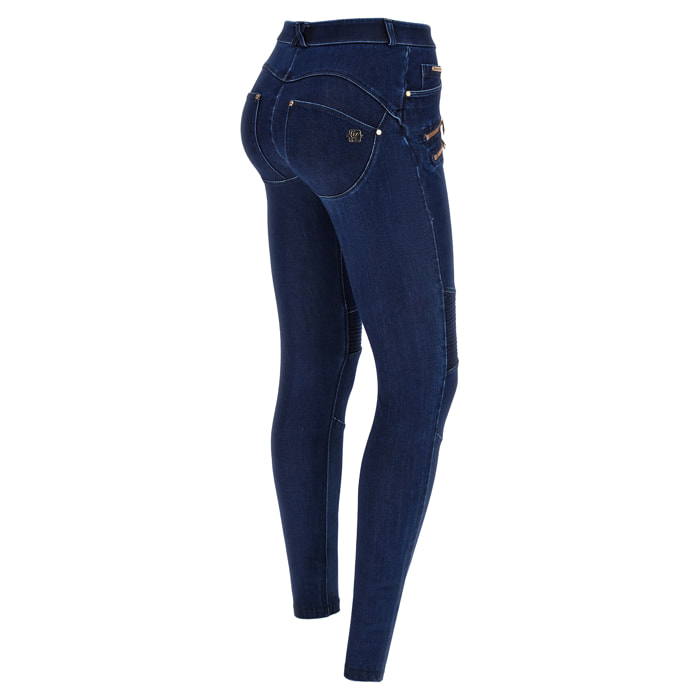 Jeans WR.UP® in denim navetta con dettagli stile biker