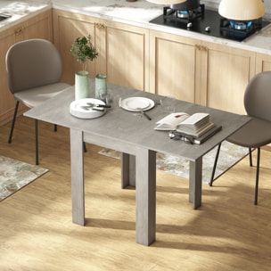 Table extensible 4-6 personnes 70-140L x 80P x 79H cm effet bois gris