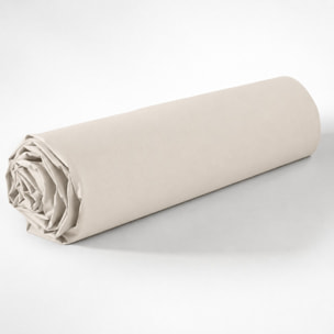 Drap Housse Uni 100% Coton - Essentiel - Grège
