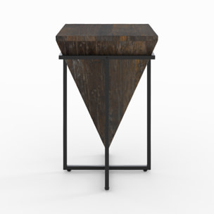Moyenne table d'appoint en bois et métal - Shanghai