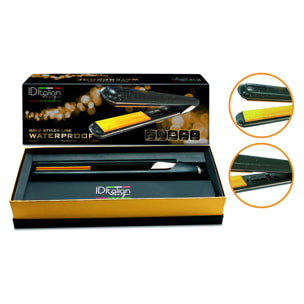 Fer à lisser professionnel gold styler waterproof - plaques pivotantes, céramique - 65w